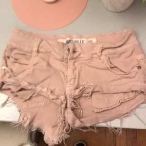 Brandy Melville Pink Jean Shorts